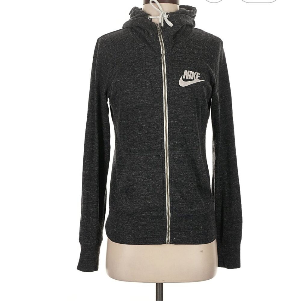 Nike Perfect Condition Dark Gray Heather Zip-Up Hooded Sweatshirt Women's XS